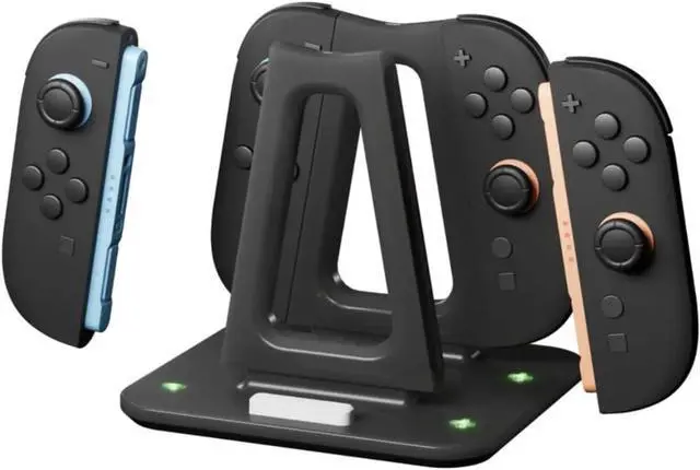 Main image of Dual Wield Joycon 2 Charging Station Compatible with Nintendo Switch 2 Controllers, with Wired Charging Delta Grips, 4-Port Magnetic Charging, USB-C Fast Charging & LED Indicators