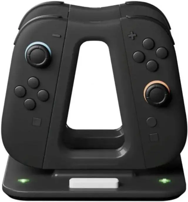 Alt view image 3 of 7 - Dual Wield Joycon 2 Charging Station Compatible with Nintendo Switch 2 Controllers, with Wired Charging Delta Grips, 4-Port Magnetic Charging, USB-C Fast Charging & LED Indicators