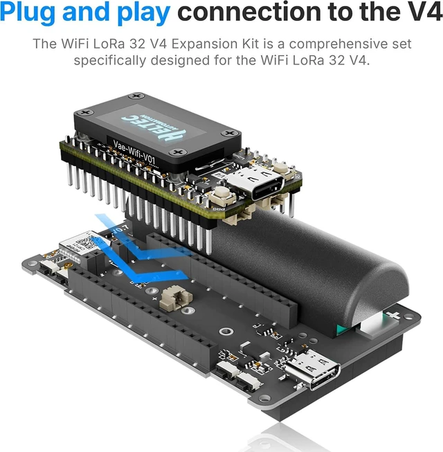 Alt view image 6 of 7 - Heltec ESP32 LoRa V4 Development Board Touch Screen