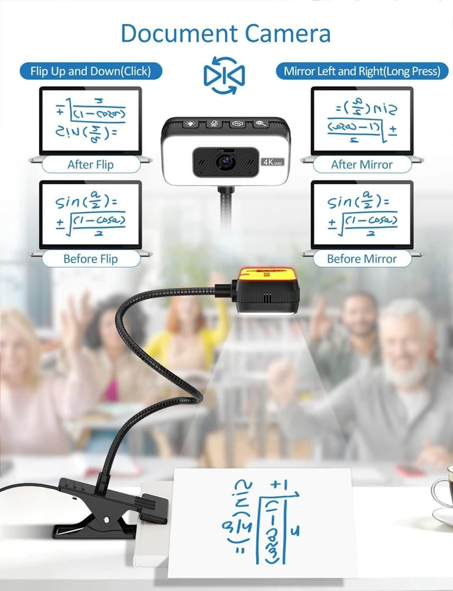 Alt view image 5 of 7 - 4K Webcam for PC with Light, PDAF Autofocus & Mic for Streaming