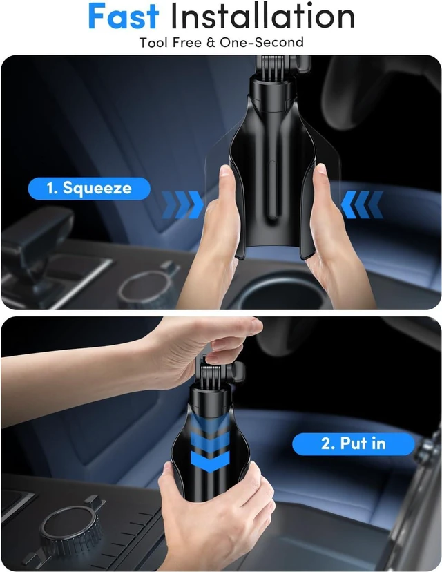 Alt view image 7 of 7 - for Magsafe Car Mount Charger Wireless, Upgraded 3 in 1 Cup Phone Holder with Dual Flexible Bases, 15W Fast Charging Phone Holder Magnetic, Powerful N55 Magnet, 15" Height, for iPhone 17 16 15