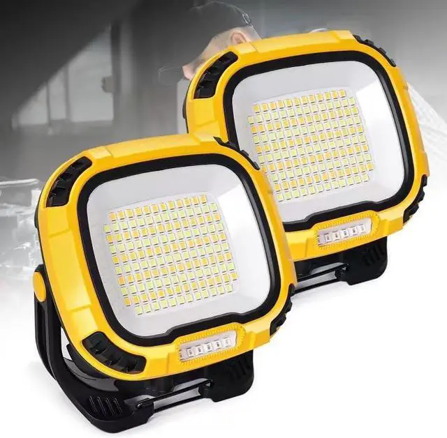 Main image of 6000mAh Magnetic Work Light Rechargeable with 4000 Lumen IP65 Waterproof, 30H Runtime, 4 Brightness & 4 Color Modes with Red SOS, Strong Magnet Base for Car Repair, Camping, Emergency 2PC