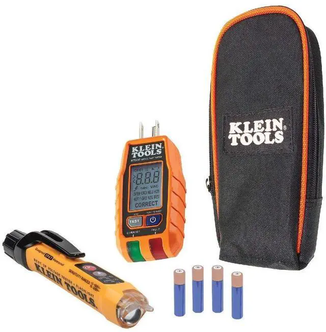 Main image of RT250KIT Non-Contact Voltage Tester and GFCI Receptacle Tester with LCD and Flashlight, Voltage Electrical Test Kit