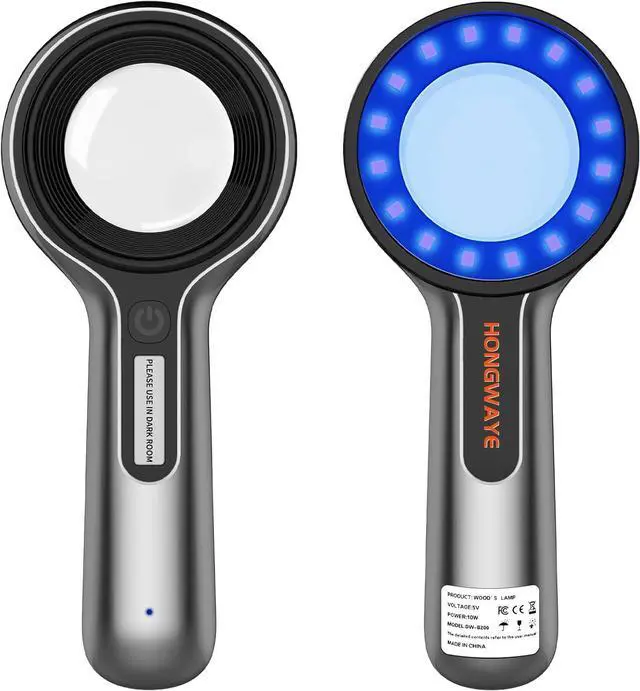 Main image of Woods Lamp Skin Analyzer, Easy to Hold and Carry Around, Woods Lamp Cat Ringworm, Detect All Kinds of Skin Conditions, No Special Training Required (2000 mAh Rechargeable Battery)