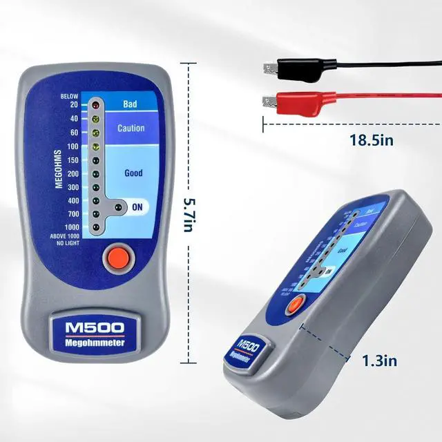 Alt view image 2 of 7 - M500 Megohmmeter for Insulation TestingCompatible with Supco M500 Electronic MegohmmeterWill accurately Measure Insulation Values up to 1000 Megohms at 500 Volts