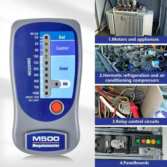 Alt view image 3 of 7 - M500 Megohmmeter for Insulation TestingCompatible with Supco M500 Electronic MegohmmeterWill accurately Measure Insulation Values up to 1000 Megohms at 500 Volts
