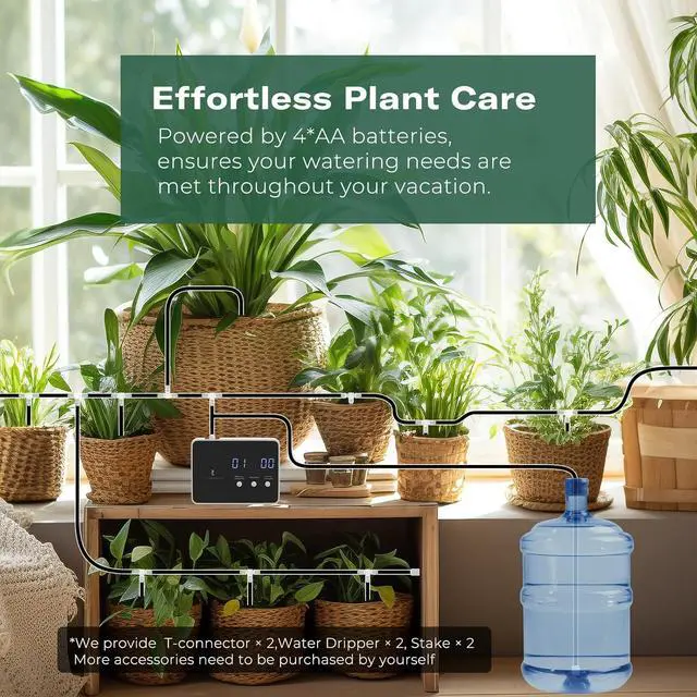 Alt view image 4 of 6 - Zigbee Smart Watering Kit Pro for Potted Plants, Indoor Plant Watering System, Hub Needed, Compatible with Echo Devices with Zigbee Hub Built-in,Home Assistant,SmartThings, Hubitat, Homey