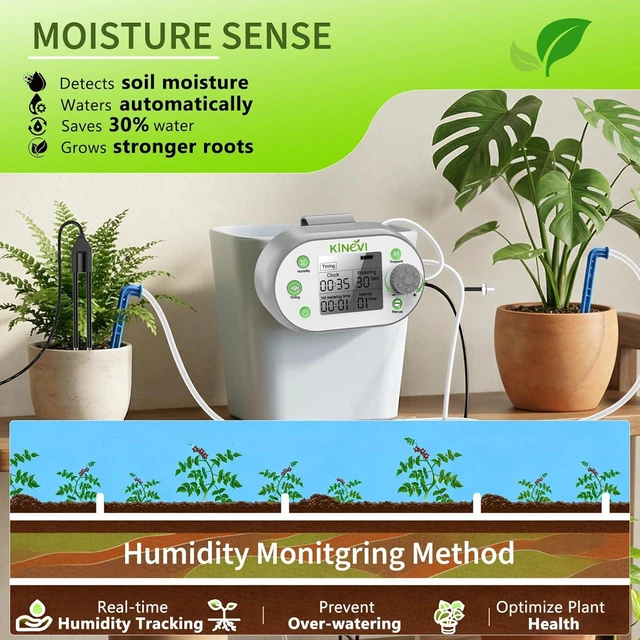Alt view image 2 of 7 - Smart Sensor Automatic Plant Waterer for 15 Pots, 770 Watering Combinations