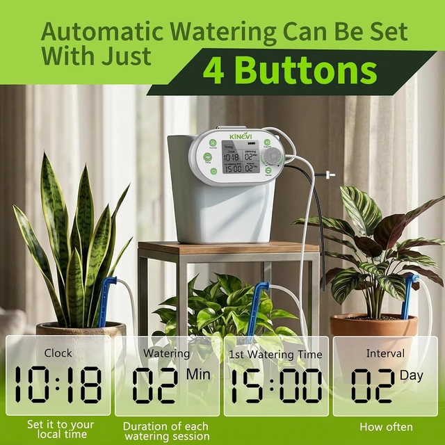 Alt view image 4 of 7 - Smart Sensor Automatic Plant Waterer for 15 Pots, 770 Watering Combinations
