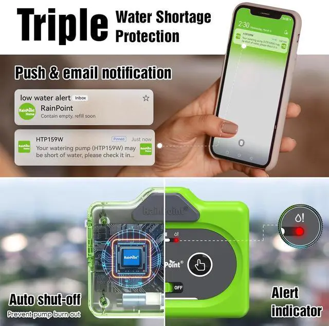 Alt view image 5 of 7 - Direct WiFi Connection Smart Auto Plant Waterer Indoor Drip Irrigation System Kit Local Storage Memory,WiFi-Enable APP Control,Adjustable Water Output Water 10-15 Plants