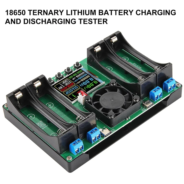 Alt view image 4 of 7 - 2Pcs 4-Channel 18650 Battery Capacity Tester, Automatic Charge Discharge Module with Internal Resistance Test for Flat Top Batteries, Type-C Powered Lithium Battery Analyzer