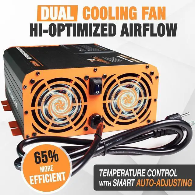 Alt view image 3 of 5 - RV Converter 55 Amp | RV Power Converter & Battery Charger | Lithium and Lead Acid Charging | 120VAC to 12VDC | 13V to 16.5V Adjustable Operating Range