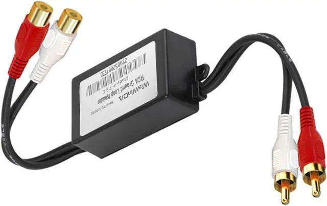 Alt view image 2 of 7 - RCA Noise Filter Hum Eliminator Ground Loop Isolator (No Affect Bass) Quality Isolator for HiFi Stereo Home Theater Car Audio Player (Black)
