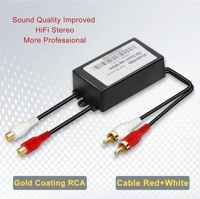 Alt view image 3 of 7 - RCA Noise Filter Hum Eliminator Ground Loop Isolator (No Affect Bass) Quality Isolator for HiFi Stereo Home Theater Car Audio Player (Black)