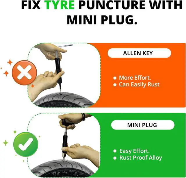 Alt view image 5 of 7 - 21 Pcs Tubeless Tire Plugger Repair Kit with Multi-funcional Plier for Punctures and Flats on Cars, Motorcycles, ATV, RV, SUV, Trailer, Trucks & Tractors (15 Mushroom Plugs)