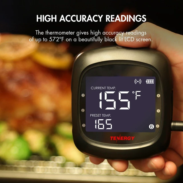 Alt view image 2 of 7 - Solis Digital Meat Thermometer, APP Controlled Wireless Bluetooth Smart BBQ Thermometer w/ 6 Stainless Steel Probes & Carrying Case, Cooking Thermometer for Grill & Smoker