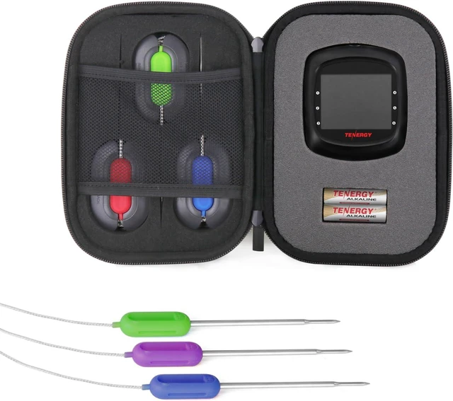 Alt view image 6 of 7 - Solis Digital Meat Thermometer, APP Controlled Wireless Bluetooth Smart BBQ Thermometer w/ 6 Stainless Steel Probes & Carrying Case, Cooking Thermometer for Grill & Smoker
