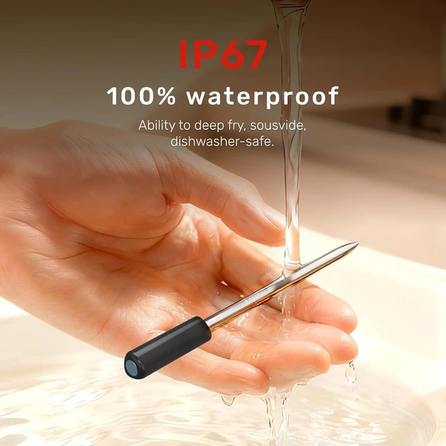 Alt view image 7 of 7 - Digital Wireless Meat Thermometer with Remote App Monitoring