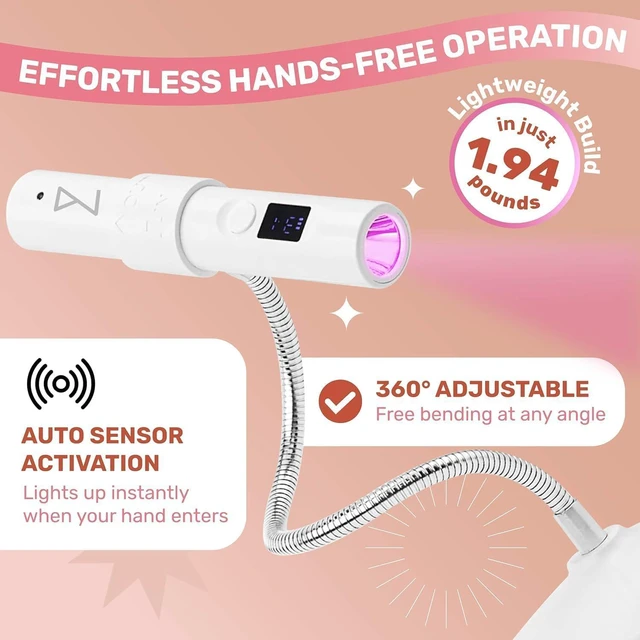 Alt view image 5 of 7 - GlaCure GO Nail Flash Cure Lap with Touch Screen | Pink