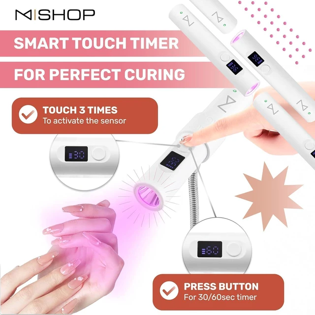 Alt view image 7 of 7 - GlaCure GO LED & UV Nail Flash Cure Lap with Touch Screen