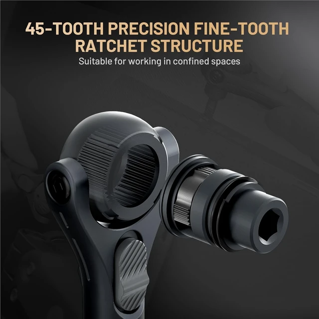Alt view image 5 of 7 - 40-in-1 Magnetic Ratchet Screwdriver Set Detachable Handle, 180° Ratchet Head, 45-Tooth Mechanism, Tool Kit with Case for Computer & Electronics Repair, Home & DIY