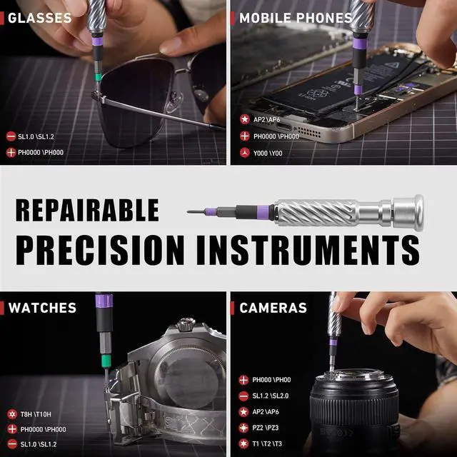 Alt view image 6 of 7 - Ratchet Screwdriver Set, magnetic Screwdriver sets, S2 Steel Bits, DIY Combination Flexible Shaft, Suitable for Furniture Assembly, Precision Electrical Appliance Repair, Bicycle Tools