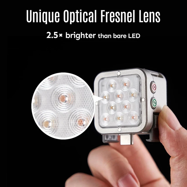 Alt view image 4 of 7 - Atom 2W Magnetic LED Video Light for DJI Osmo Pocket 3 USB-C Rechargeable Mini Fill Light, 5 Color Temp & Brightness Dimmable, Duo Light Kit for Vlog & Selfie Video