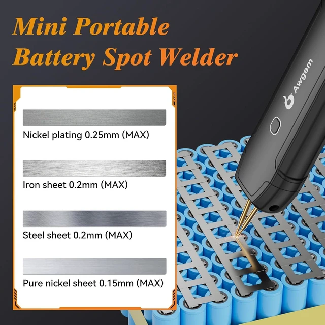 Alt view image 2 of 6 - 99-Gear Handheld Battery Spot Welder with LCD Screen Auto/Manual Modes, Portable Spot Welding Machine for Nickel Strips & Iron