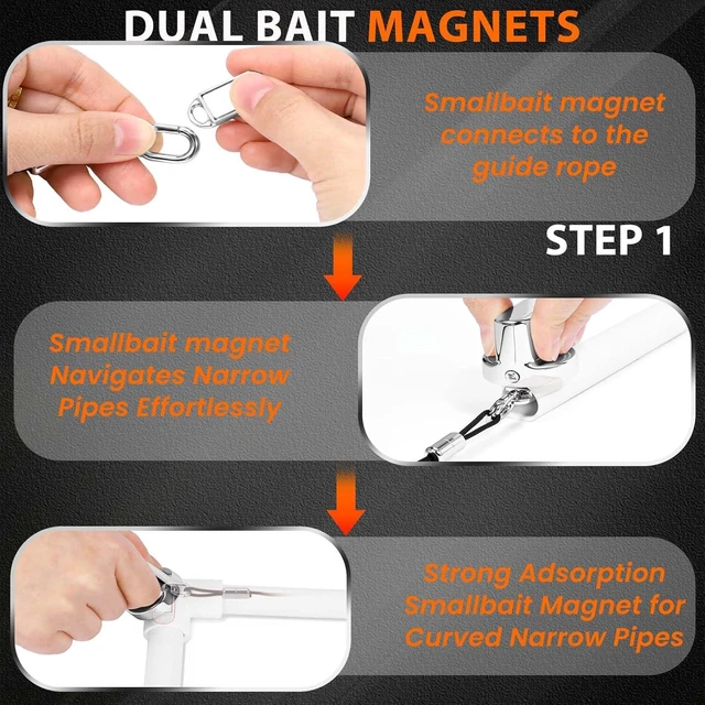 Alt view image 2 of 6 - Magnetic Wire Puller for Electrical Wiring Fish Tape Cable Pulling Tool with Super Penetration for Boards & Water Pipes, Electricians, Home Renovation, Indoor, Garden & Walls