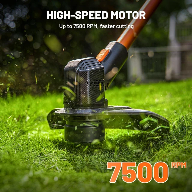 Alt view image 7 of 7 - U20 Handy+ 20V Cordless Weed Wacker (12 Inch) String Trimmer & Weed Eater with 2.0Ah Battery, Grass Trimmer for Garden, Yard & Farm