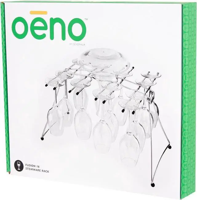 Alt view image 2 of 4 - Fusion Stemware Wine Decanter Drying and Storage Rack - 16 Wine Glass Rack and Holder, Foldable