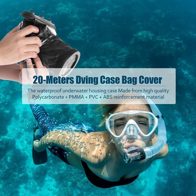 Alt view image 2 of 7 - Universal Diving Case Bag (20M) Portable Underwater Photography Housing Cage for DSLR Cameras (Black)