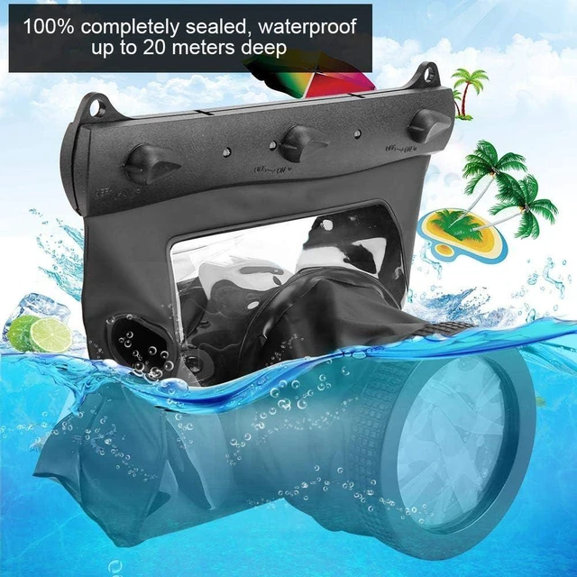 Alt view image 3 of 7 - Universal Diving Case Bag (20M) Portable Underwater Photography Housing Cage for DSLR Cameras (Black)