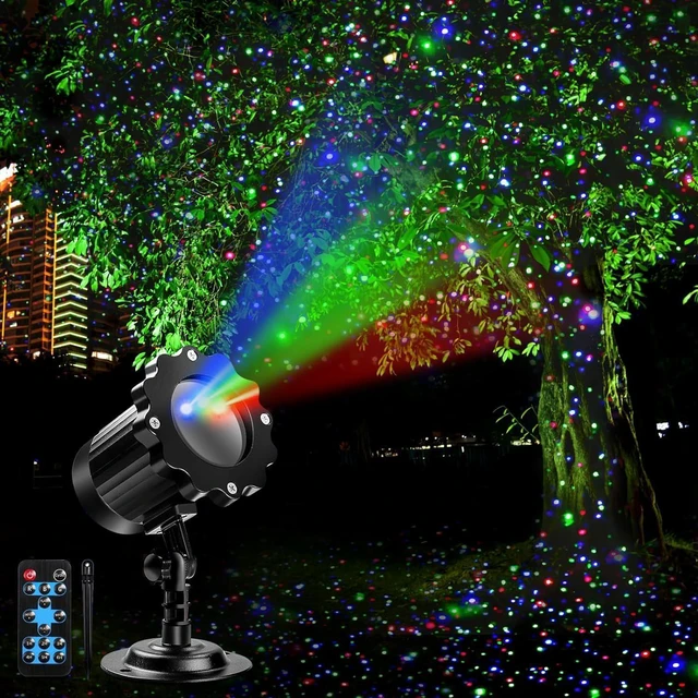 Main image of Outdoor RGB Laser Projector Lights 3 Color Starry Sky Firefly Effect