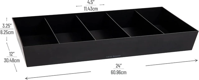 Alt view image 3 of 7 - Snack Tray, Countertop Organizer, Snack Tray, Pantry, Breakroom, Kitchen, Black