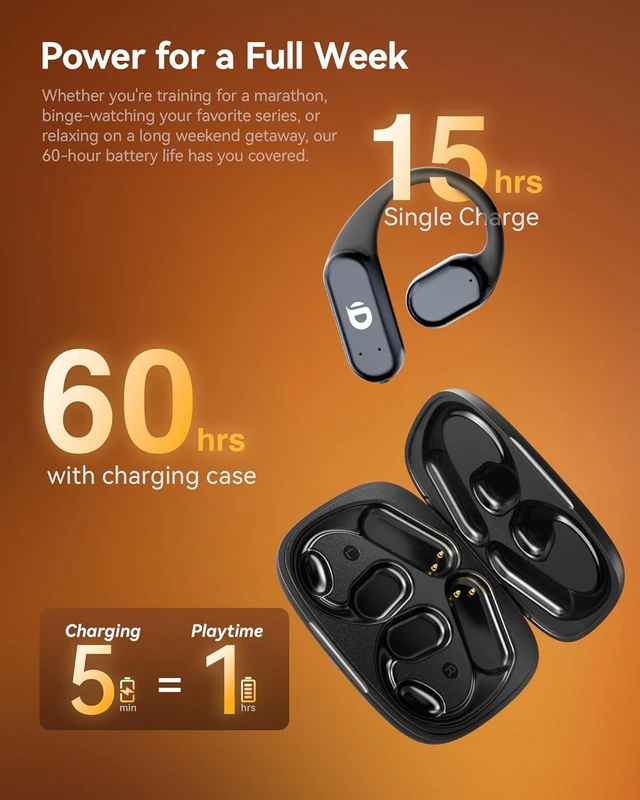 Alt view image 6 of 7 - Gen 2 Bone Conduction Open Ear Headphones, 60H IP68