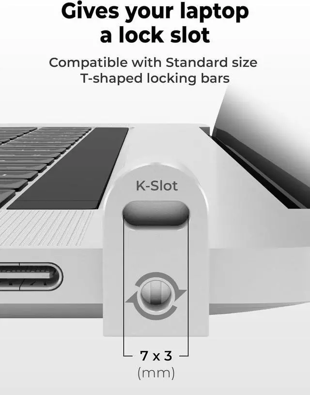 Alt view image 4 of 7 - Laptop Lock Adapter for Security Lock
