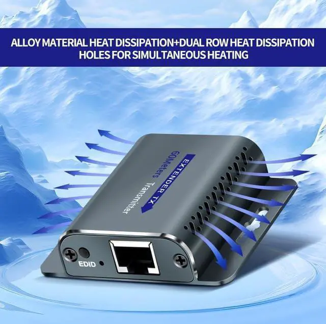 Alt view image 7 of 7 - HDMI Extender Over CAT5e/6,HDMI Over Ethernet,HD MI Over cat6 with 200 FT for 1080@60Hz,RJ45 to HD Converter Plug & Play with 5V Power Adapter