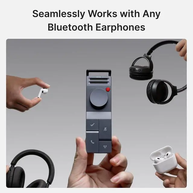 Alt view image 3 of 7 - P1 AI Voice Recorder: Smart Voice Recorder Work with Bluetooth Earbuds Portable Digital Recording Device BlueCatch Tech Meeting Transcription Summary Playback HiNotes Control 64GB(Space Gray)