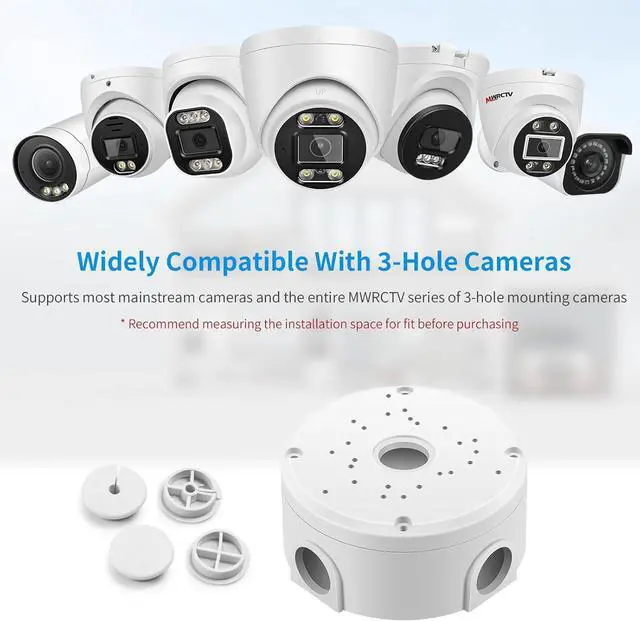 Alt view image 7 of 7 - Universial ABS Security Camera Junction Box (8 Pack)