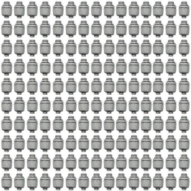 Main image of Conduit Connectors, 1/2 Inch Liquid Tight Connector NPT Non-Metallic for PVC Electrical Flexible Conduit Fittings, 180 Degree Straight, UL Listed for Home Outdoor Tubes Tools, Grey (150-Pack)