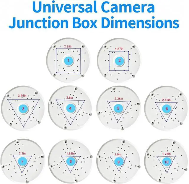 Alt view image 2 of 7 - Universial ABS Security Camera Junction Box (8 Pack)