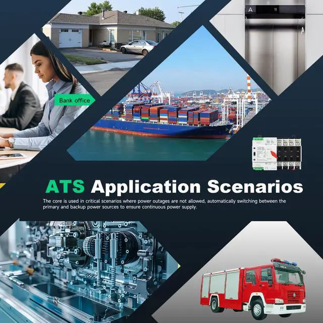Alt view image 6 of 6 - Mini ATS Automatic Transfer Switch Controller Electrical Type ATS Max 100A 2POLE 110V Din Rail Mounted(2P 100A AC110V)