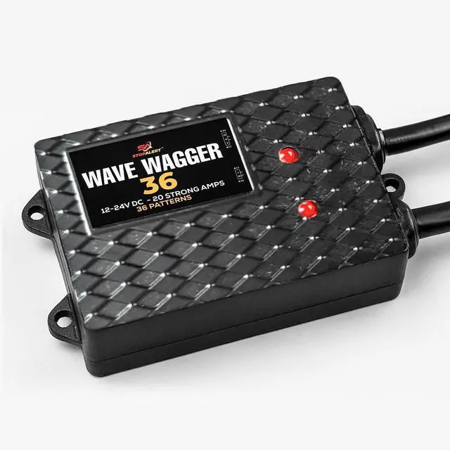 Main image of Latest WigWag 36 Electronic Wave Wagger Alternating Headlights Module 10 AMPS Flasher Relay - Waterproof Universal Emergency Police Ambulance Car Controller LED Strobe Light Box Kit- Compatible 12-24V