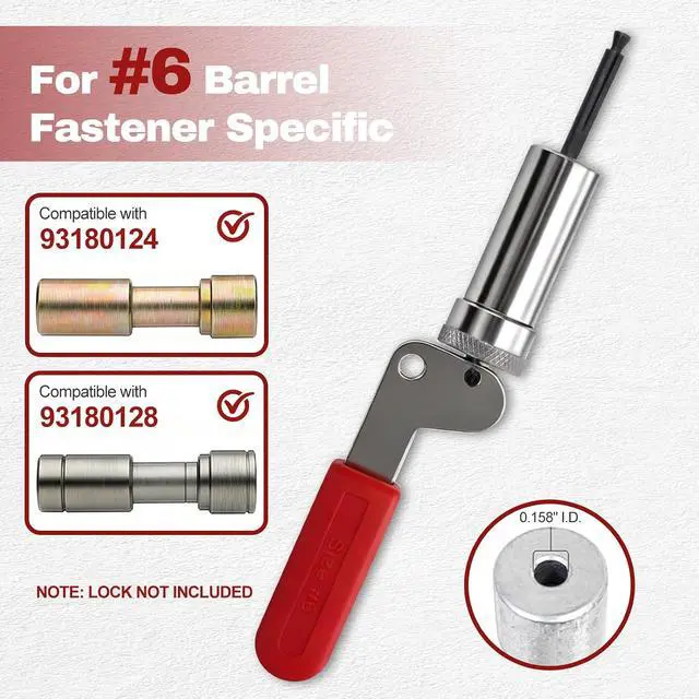 Alt view image 2 of 7 - Professional Spring Plunger Tool for #6 Barrel Nut Fasteners 0.158" Inner Diameter - High-Carbon Alloy Steel Ergonomic Handle for Water Utility Infrastructure Maintenance