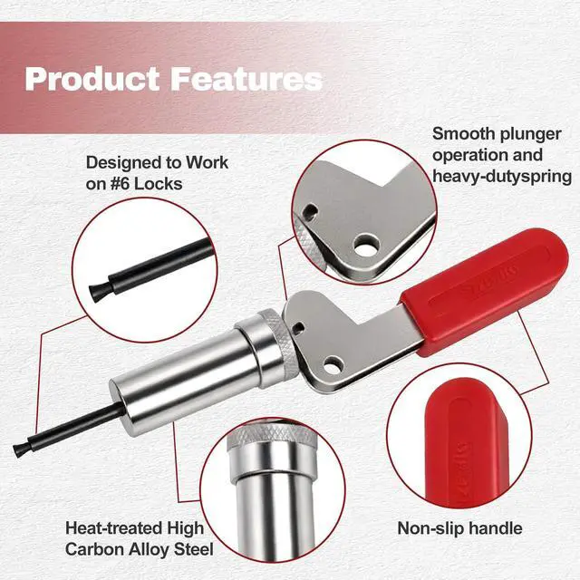 Alt view image 6 of 7 - Professional Spring Plunger Tool for #6 Barrel Nut Fasteners 0.158" Inner Diameter - High-Carbon Alloy Steel Ergonomic Handle for Water Utility Infrastructure Maintenance