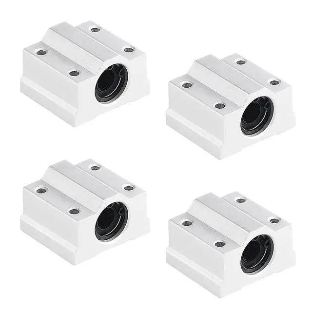 Alt view image 4 of 6 - 2PCS 8mm X 1000mm Linear Motion Rod Shaft Guide with 4 PCS SCS8UU Ball Bearings & 4 PCS SK8 Aluminum Rail Support, Linear Motion Rod Guide Set for CNC and DIY Craft Tool (Diameter 8mm, 1000mm)