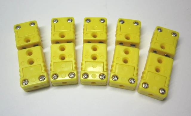 Alt view image 2 of 7 - Mini K-Type Thermocouple Connector, 5 Sets Male & Female Type K Plugs