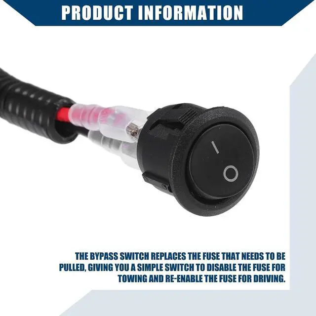 Alt view image 7 of 7 - 60cm Universal Automotive Switched Fuse Bypass Kit/Fuse Bypass Switch/Durable / 1 pcs Black (Pack of 2)