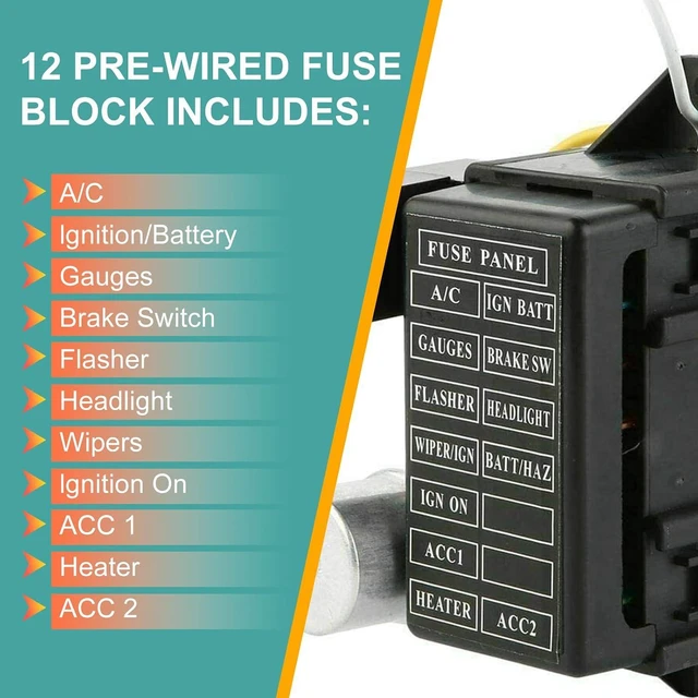 Alt view image 3 of 7 - Universal 12 Circuit Wiring Wires Harness Fit for Muscle Car Hot Rod Street Rod XL Wires